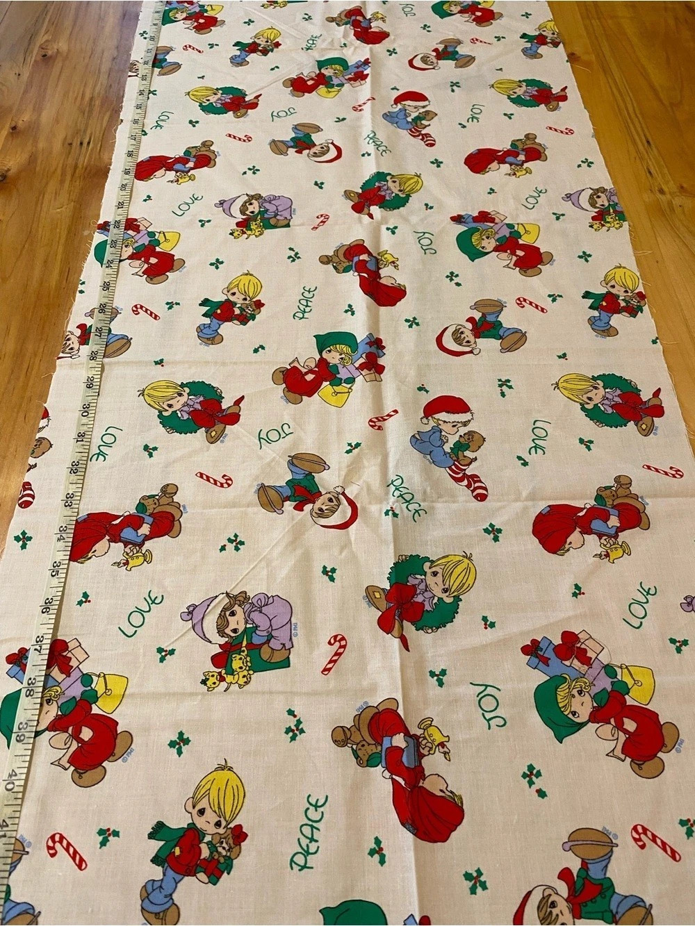 Precious Moments Vintage Precious Moments Christmas Fabric by the Yard Holiday
